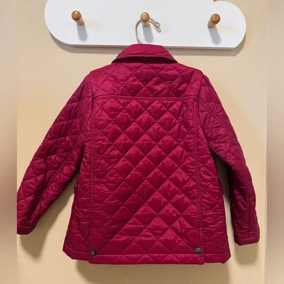 Burberry Kids Quilted Jacket - Burgundy - Picture 2 of 12